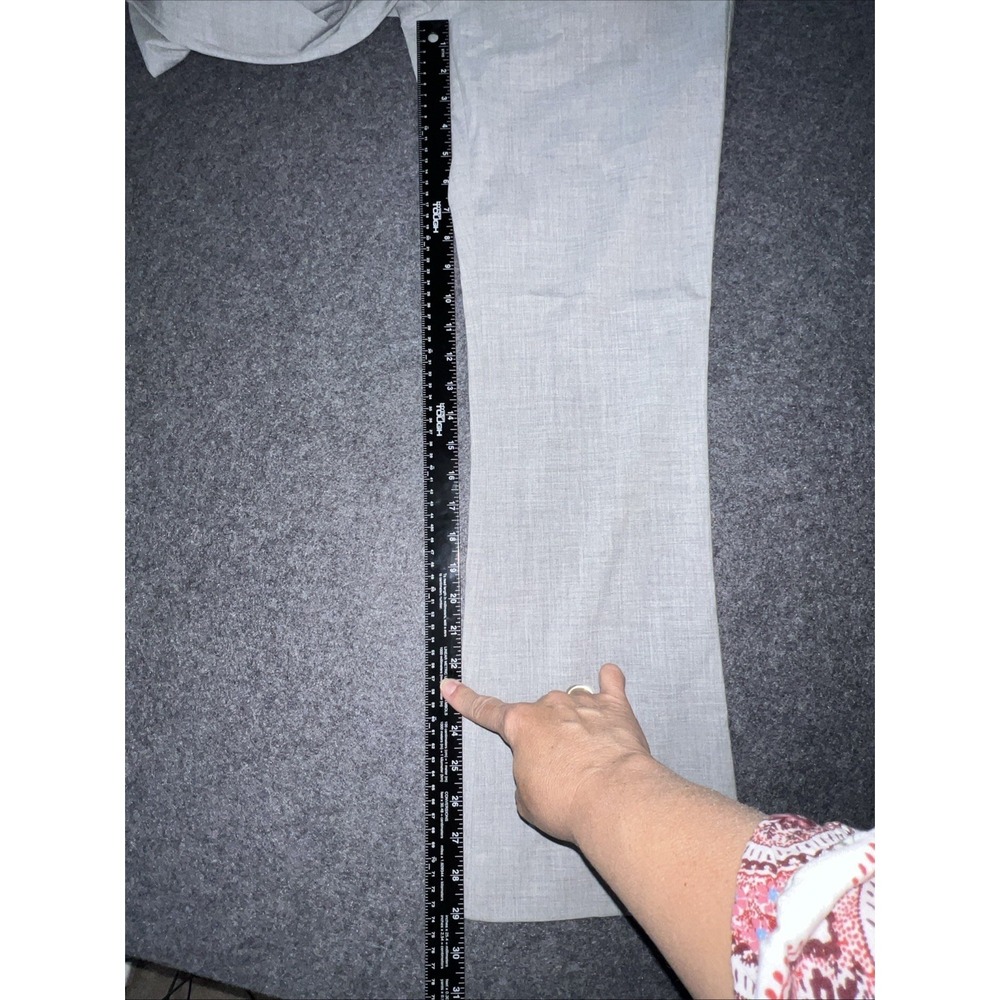 The Limited Drew Fit Dress Pants Gray, Wide Leg, 4 SHORT, Low Rise Double Button - Picture 9 of 15